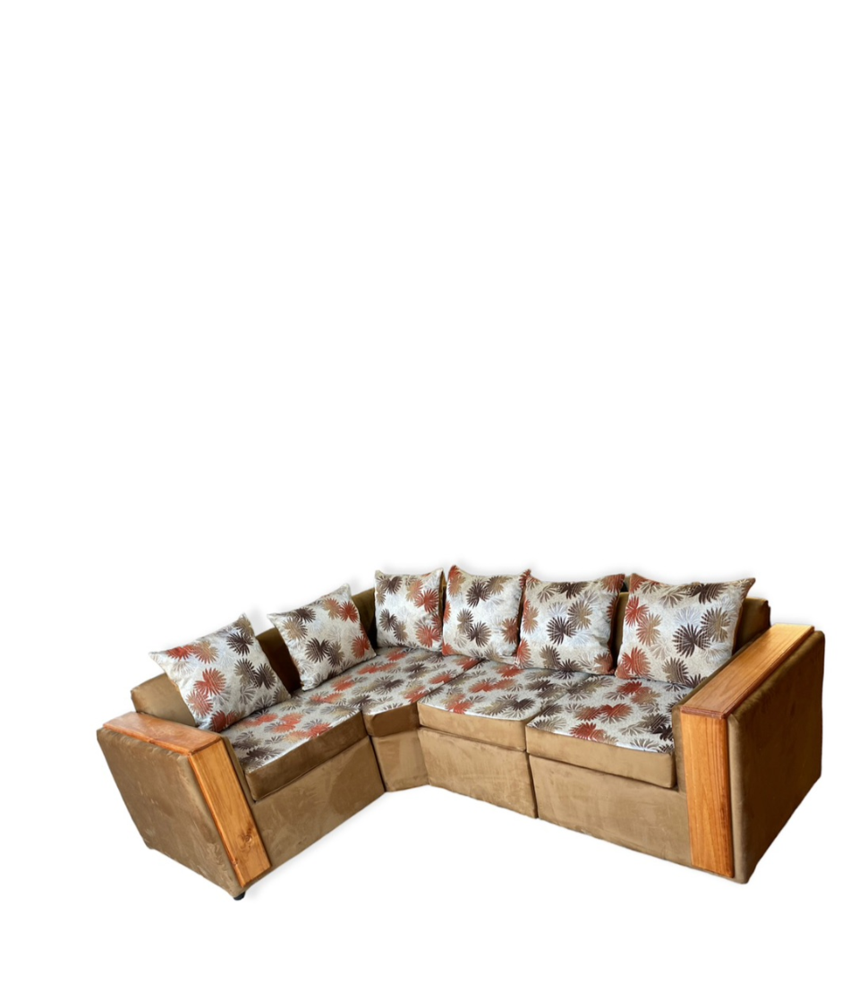 Seccional tonos tierra fabricado por Kemly Muebles