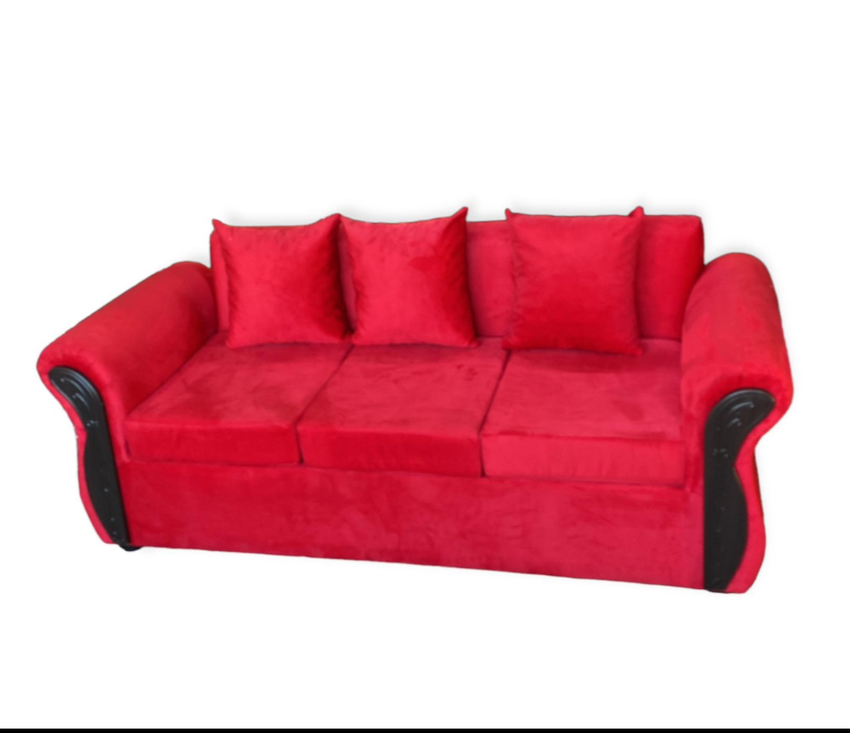 Sofá rojo fabricado por Kemly Muebles
